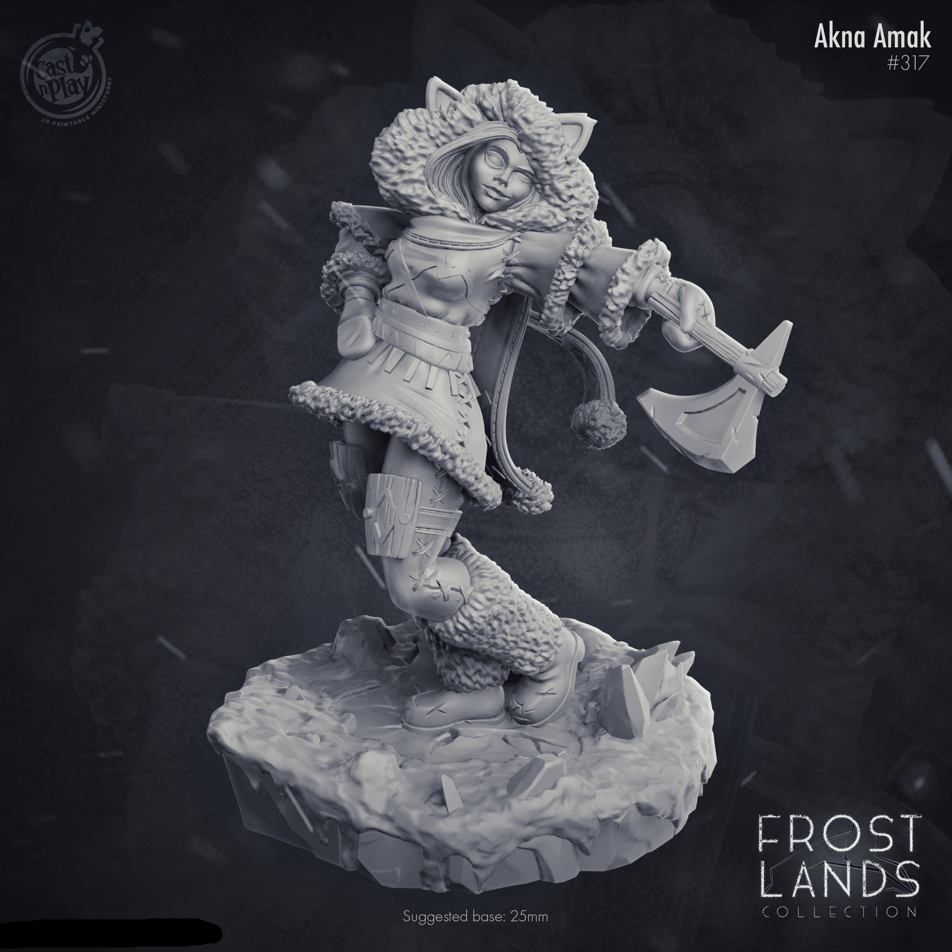 3D Printed Cast n Play Frostlands - Akna Amak 28mm 32mm D&D - 3D Printing Boss 