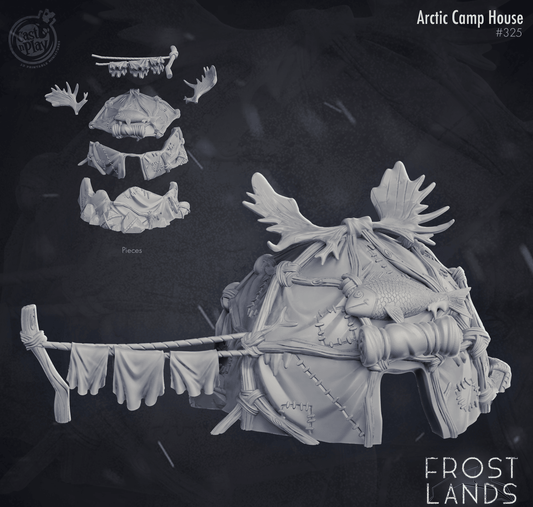3D Printed Cast n Play Frostlands - Arctic Camp House 28mm 32mm D&D - 3D Printing Boss 