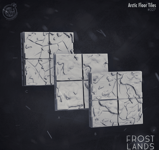 3D Printed Cast n Play Frostlands - Arctic Floor Tiles 28mm 32mm D&D - 3D Printing Boss 