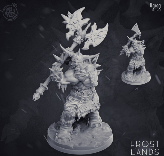 3D Printed Cast n Play Frostlands - Ugrog Frost Giant 28mm 32mm D&D - 3D Printing Boss 