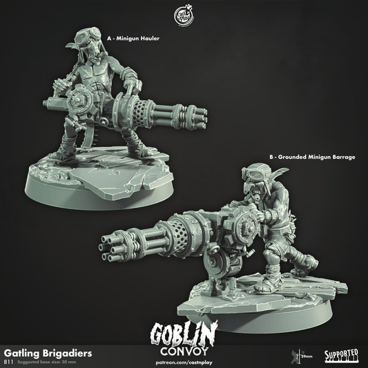 3D Printed Cast n Play Gatling Brigadiers The Goblin Convoy 28mm 32mm D&D - 3D Printing Boss 