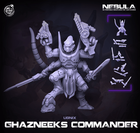 3D Printed Cast n Play Ghazneeks Commander Nebula Origins 28mm 32mm D&D - 3D Printing Boss 