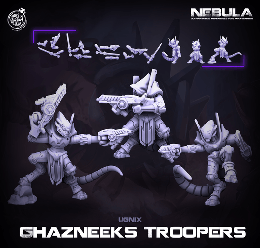 3D Printed Cast n Play Ghazneeks Troopers Nebula Origins 28mm 32mm D&D - 3D Printing Boss 