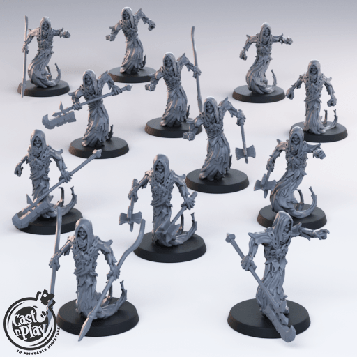 3D Printed Cast n Play - Ghosts 28mm 32mm D&D - 3D Printing Boss 