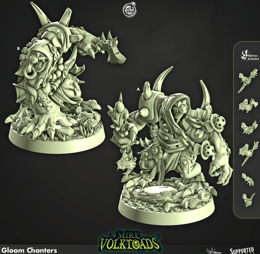3D Printed Cast n Play Gloom Chanters Mire Volktoads Set 28mm 32mm D&D - 3D Printing Boss 