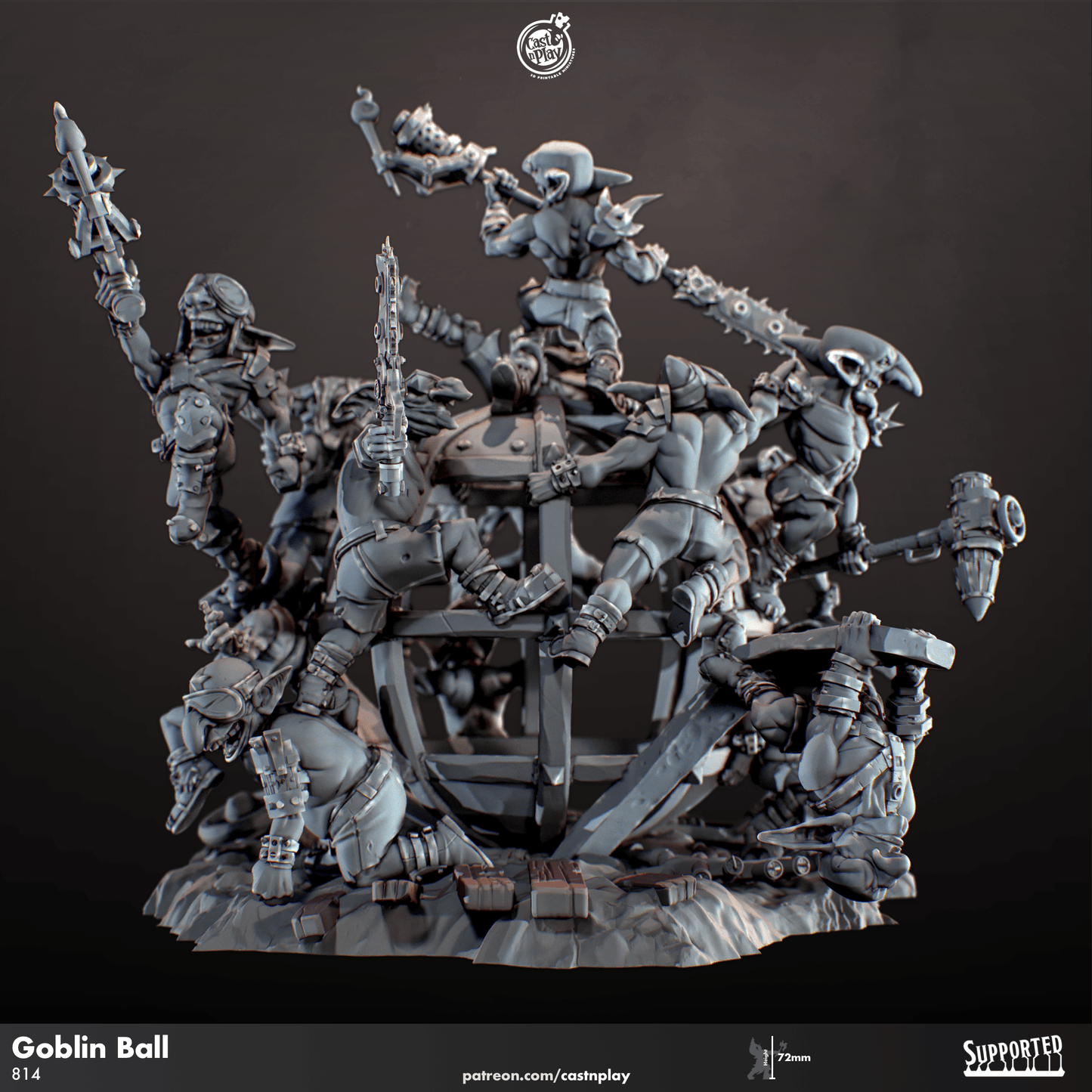 3D Printed Cast n Play Goblin Carnage Orb 28mm 32mm D&D - 3D Printing Boss 
