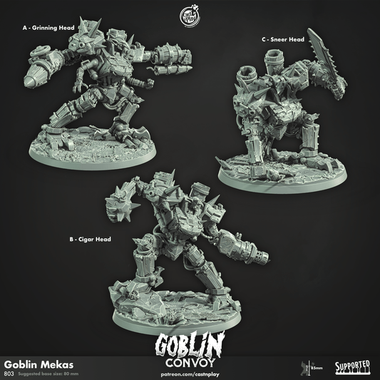 3D Printed Cast n Play Goblin Mekas The Goblin Convoy 28mm 32mm D&D - 3D Printing Boss 