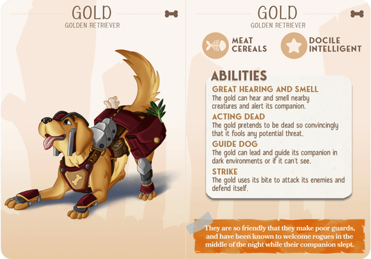 3D Printed Cast n Play Gold - Golden Retriever Companions 28mm 32mm D&D - 3D Printing Boss 