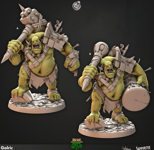 3D Printed Cast n Play Golric Iron Skull Orcs 28mm 32mm D&D - 3D Printing Boss 