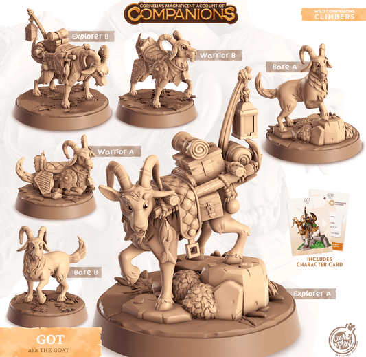 3D Printed Cast n Play Got - Goat Companions 28mm 32mm D&D - 3D Printing Boss 