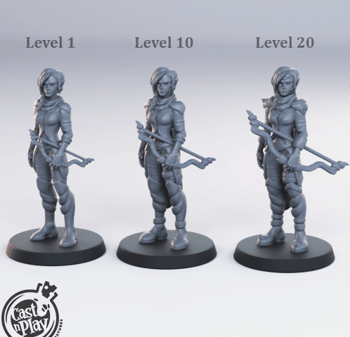 3D Printed Cast n Play - Half-Elf Ranger 28mm 32mm D&D - 3D Printing Boss 