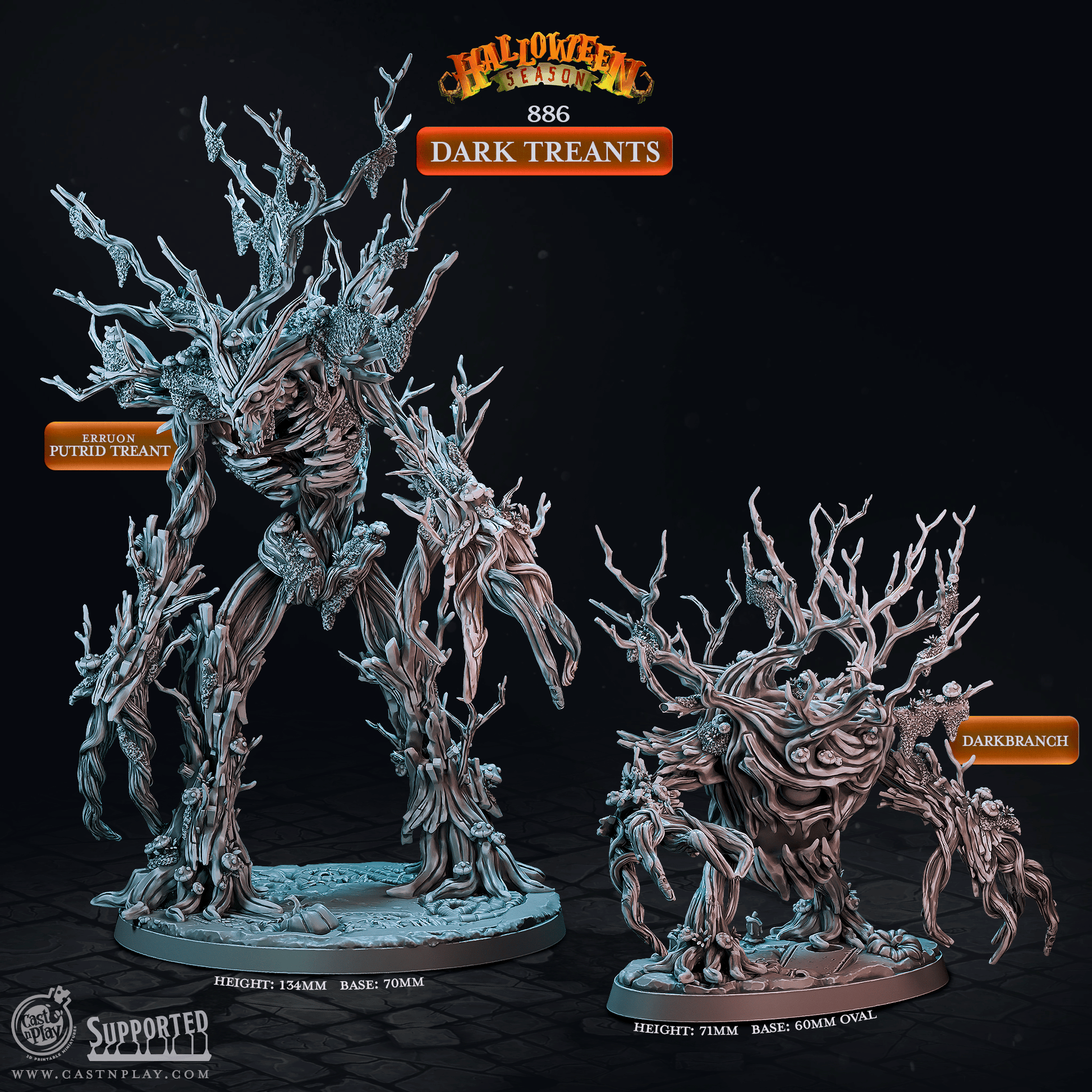 3D Printed Cast n Play Halloween Season Dark Treants 28mm 32mm D&D - 3D Printing Boss 