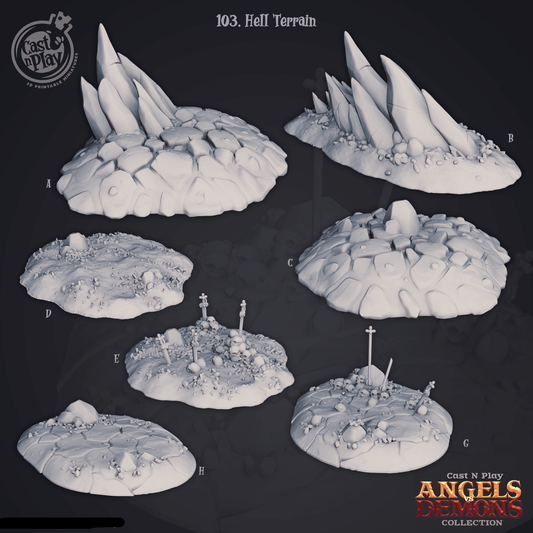 3D Printed Cast n Play Hell Terrain 28mm 32mm D&D - 3D Printing Boss 