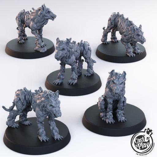 3D Printed Cast n Play - Hellhounds 28mm 32mm D&D - 3D Printing Boss 