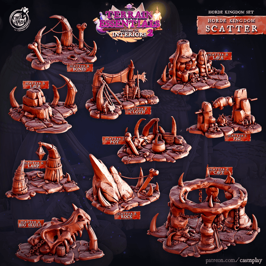 3D Printed Cast n Play Horde Kingdom Scatter Terrain Set 28mm 32mm D&D - 3D Printing Boss 