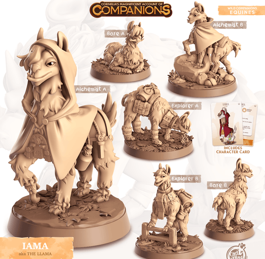 3D Printed Cast n Play Iama - The Llama Companions 28mm 32mm D&D - 3D Printing Boss 