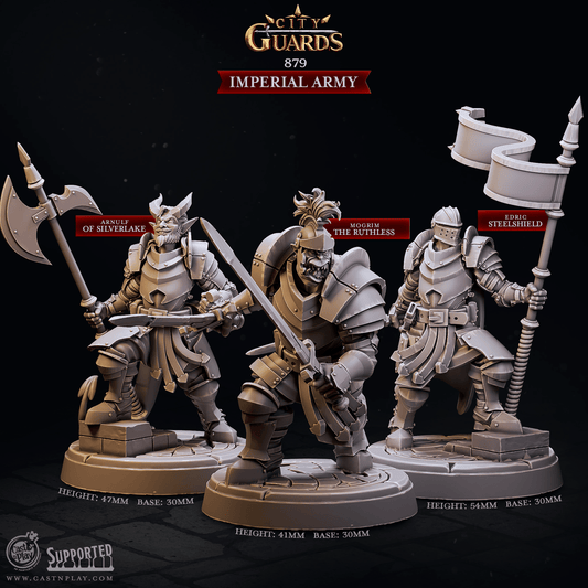 3D Printed Cast n Play Imperial Army City Guards Set 28mm 32mm D&D - 3D Printing Boss 