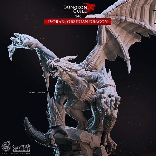 3D Printed Cast n Play Ivoran, Obsidian Dragon Dungeon Guild Set 28mm 32mm D&D - 3D Printing Boss 