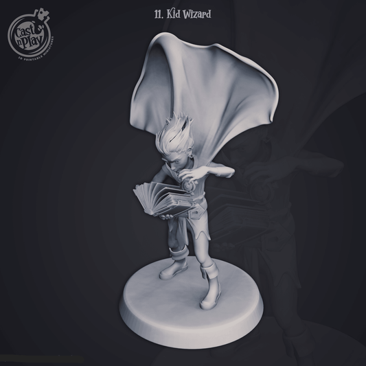 3D Printed Cast n Play Kid Wizard 28mm 32mm D&D - 3D Printing Boss 