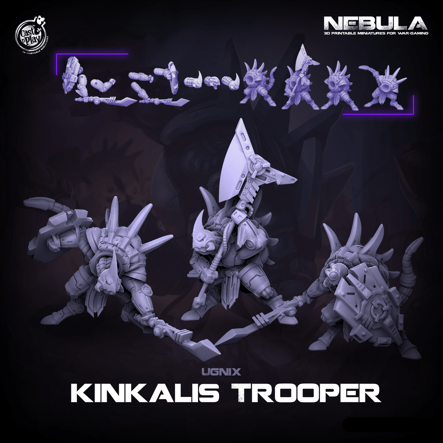 3D Printed Cast n Play Kinkalis Troopers Nebula Origins 28mm 32mm D&D - 3D Printing Boss 