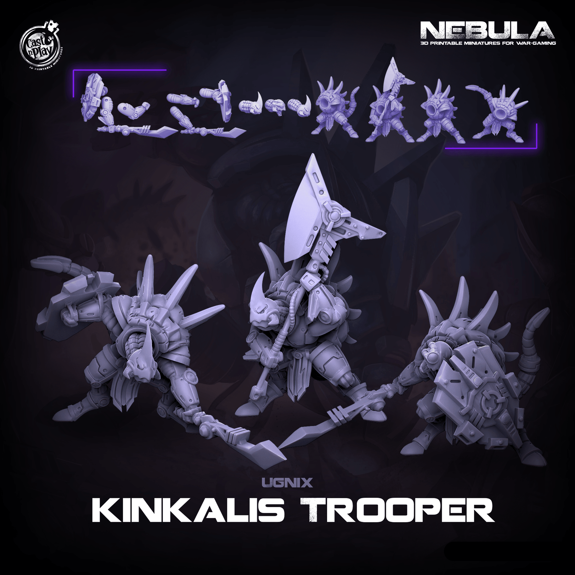 3D Printed Cast n Play Kinkalis Troopers Nebula Origins 28mm 32mm D&D - 3D Printing Boss 