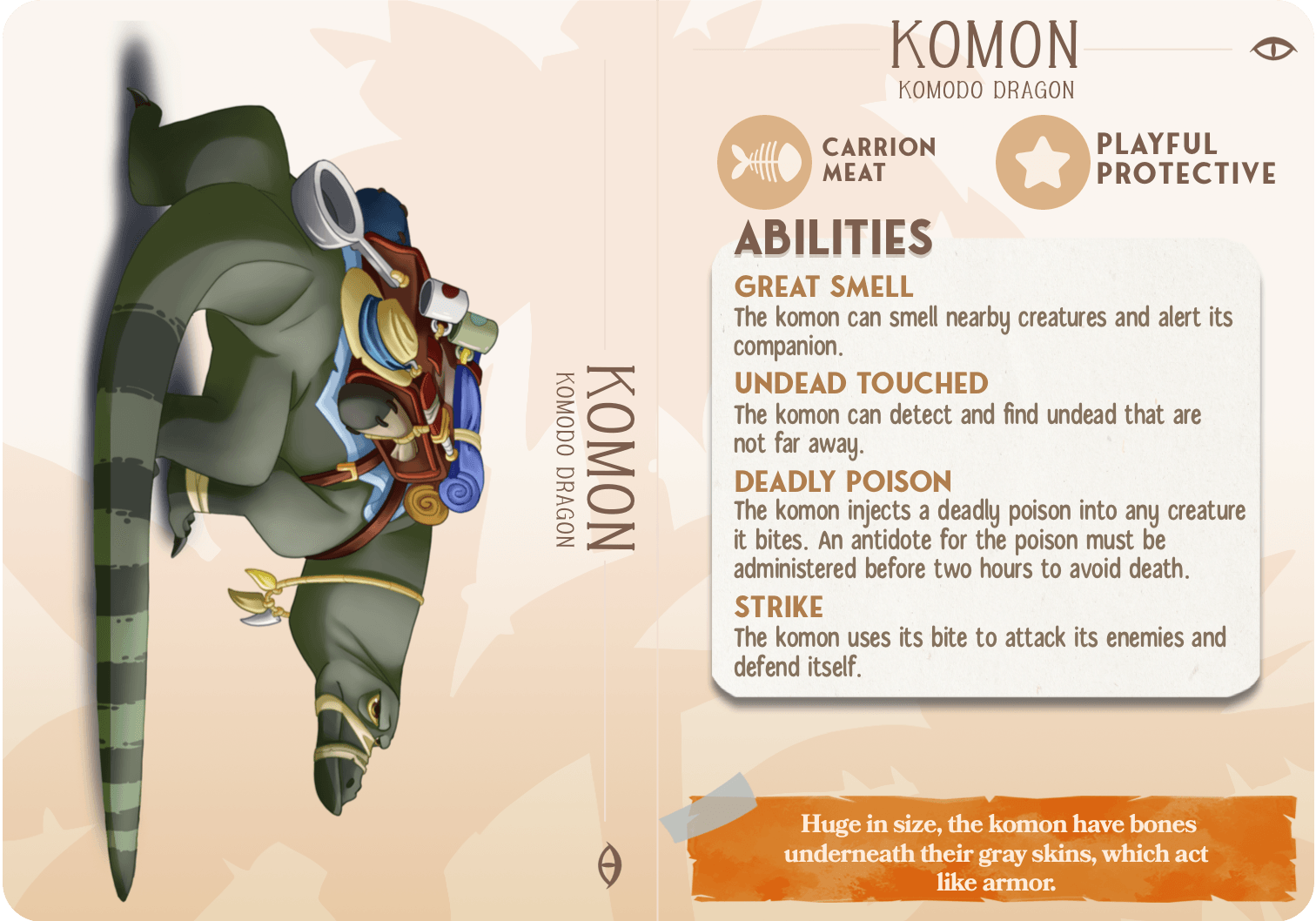 3D Printed Cast n Play Komon - The Komodo Dragon Companions 28mm 32mm D&D - 3D Printing Boss 