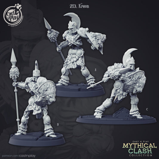 3D Printed Cast n Play Kreon's Skeleton Mythical Clash Collection 28mm 32mm D&D - 3D Printing Boss 