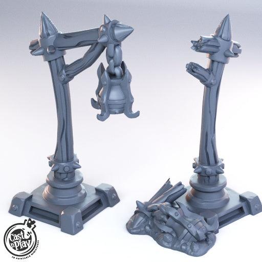3D Printed Cast n Play - Lamp Posts 28mm 32mm D&D - 3D Printing Boss 