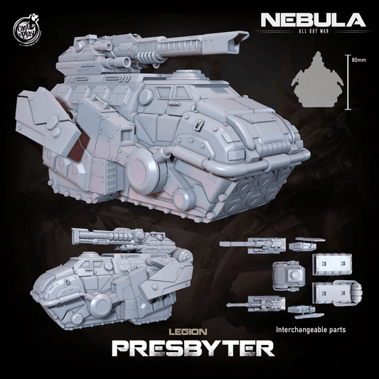 3D Printed Cast n Play Legion Presbyter (Tank) Nebula All Out War 28mm 32mm D&D - 3D Printing Boss 