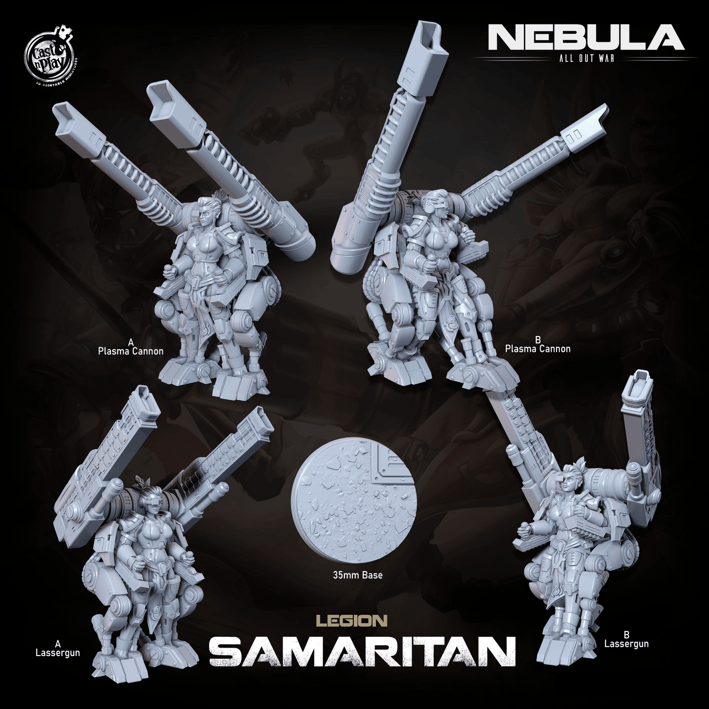 3D Printed Cast n Play Legion Samaritan (Anti-Vehicle) Nebula All Out War 28mm 32mm D&D - 3D Printing Boss 