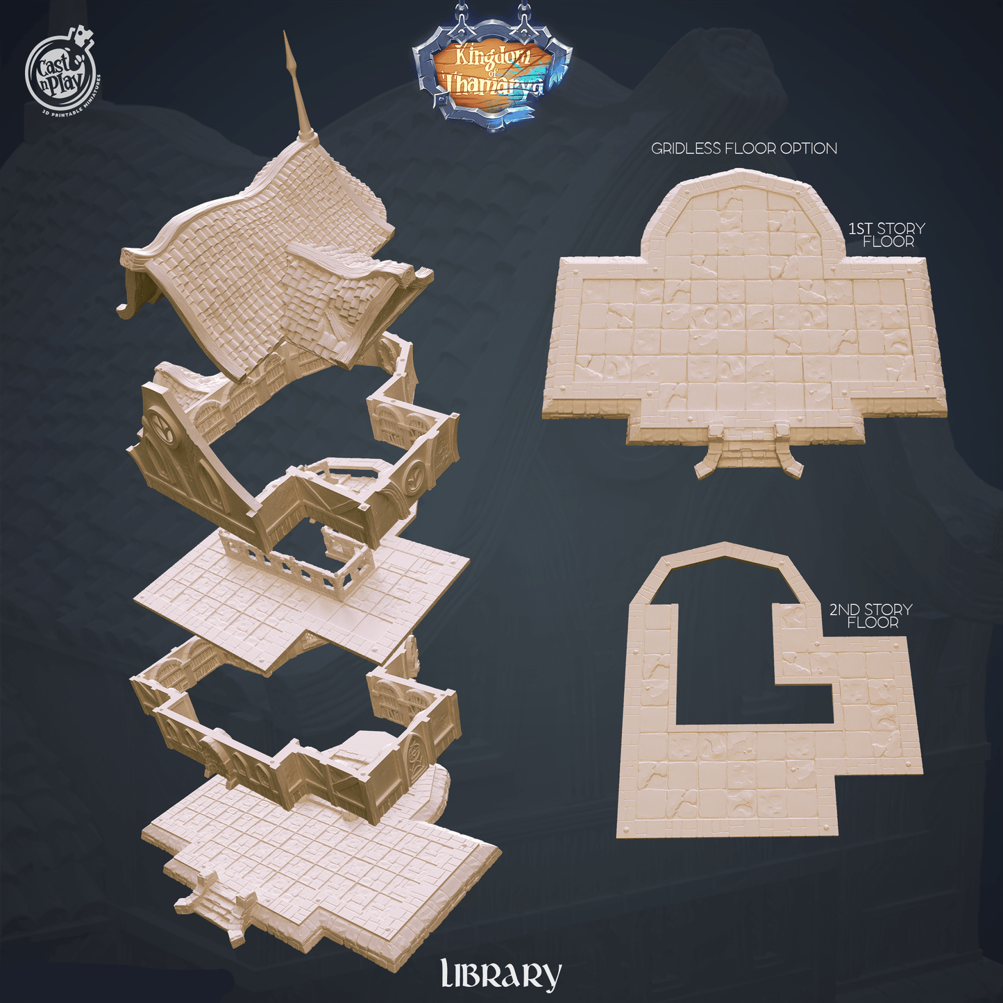 3D Printed Cast n Play Library Kingdom Of Thamarya 28mm 32mm D&D - 3D Printing Boss 