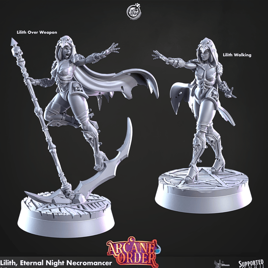 3D Printed Cast n Play Lilith Eternal Night Necromancer 28mm 32mm D&D - 3D Printing Boss 
