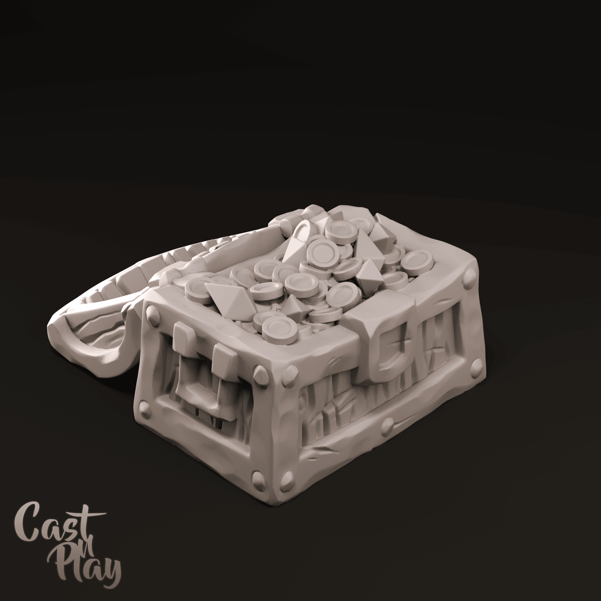 3D Printed Cast n Play Loot Chest 28mm 32mm D&D - 3D Printing Boss 