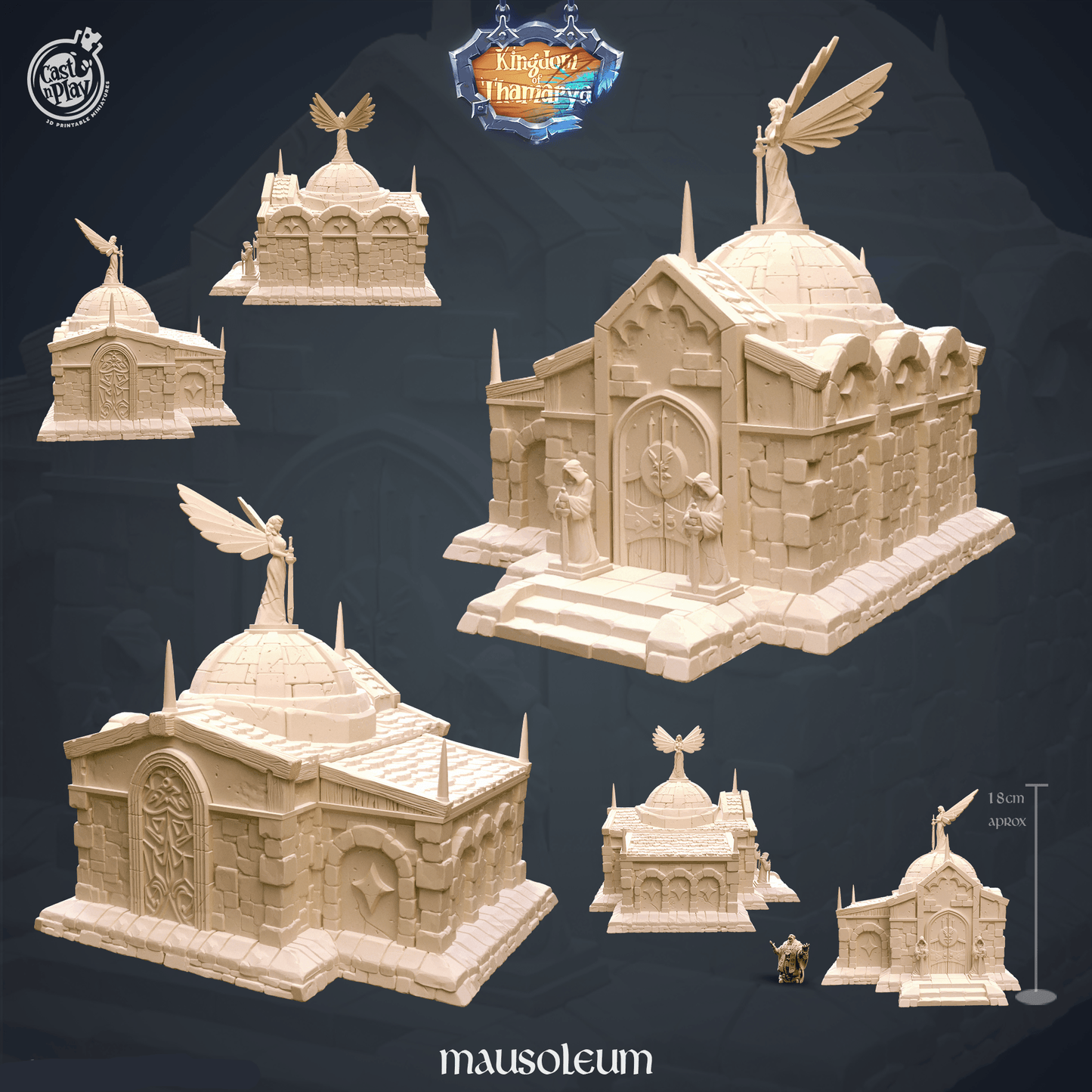 3D Printed Cast n Play Mausoleum Kingdom Of Thamarya 28mm 32mm D&D - 3D Printing Boss 