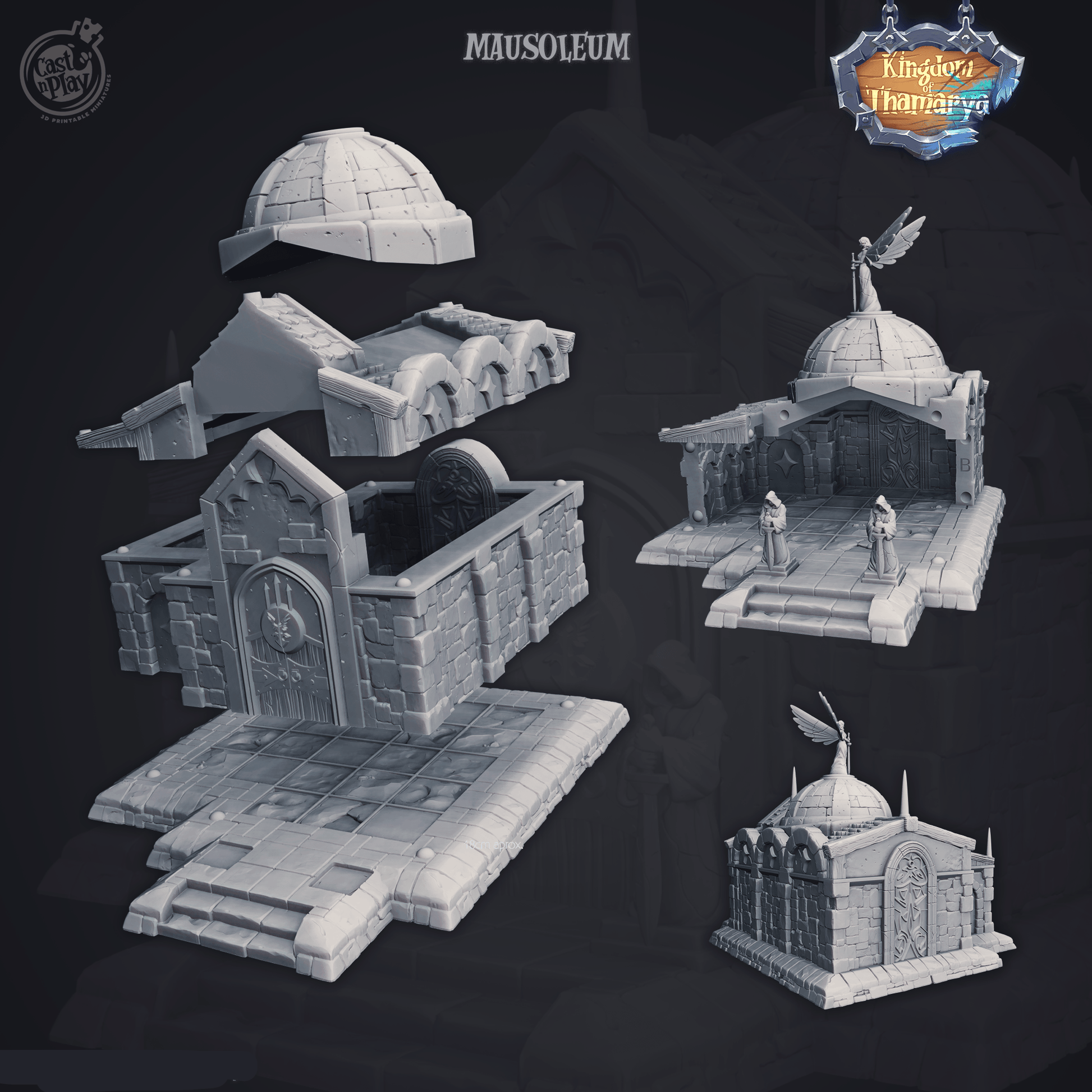 3D Printed Cast n Play Mausoleum Kingdom Of Thamarya 28mm 32mm D&D - 3D Printing Boss 
