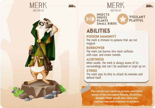 3D Printed Cast n Play Merk - Merkat Companions 28mm 32mm D&D - 3D Printing Boss 