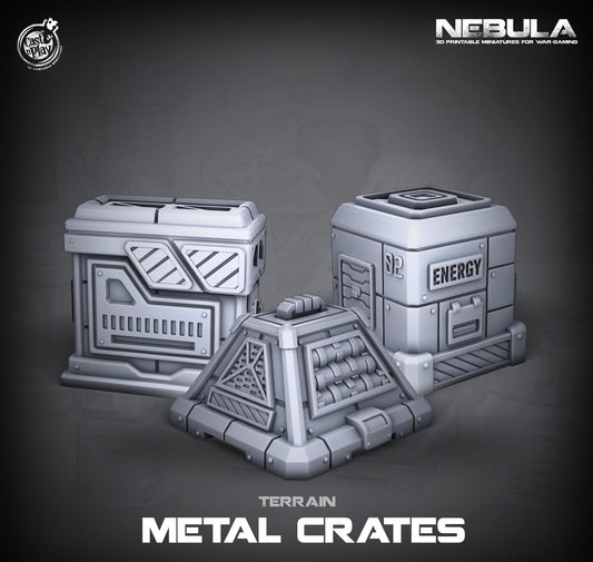 3D Printed Cast n Play Metal Crates Nebula Origins 28mm 32mm D&D - 3D Printing Boss 