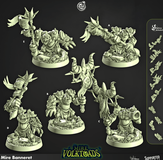 3D Printed Cast n Play Mire Banneret Mire Volktoads Set 28mm 32mm D&D - 3D Printing Boss 