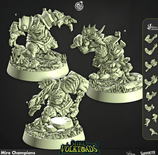 3D Printed Cast n Play Mire Champions Mire Volktoads Set 28mm 32mm D&D - 3D Printing Boss 