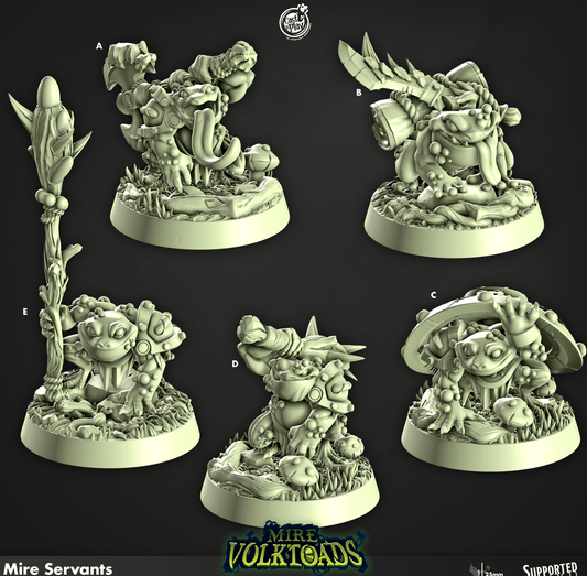 3D Printed Cast n Play Mire Servants Mire Volktoads Set 28mm 32mm D&D - 3D Printing Boss 