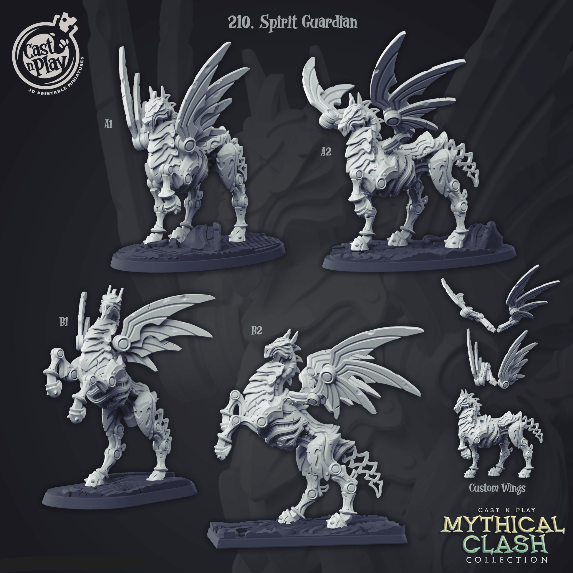 3D Printed Cast n Play Mythical Clash Collection - Spiritual Guardian 28mm 32mm D&D - 3D Printing Boss 
