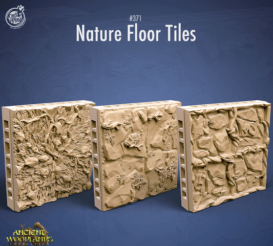 3D Printed Cast n Play Nature Floor Tiles Ancient Woodlands - 28mm 32mm D&D - 3D Printing Boss 