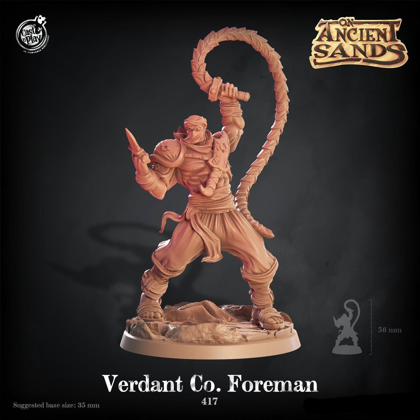 3D Printed Cast n Play On Ancient Sands - Verdant Co. Foreman 28mm 32mm D&D - 3D Printing Boss 