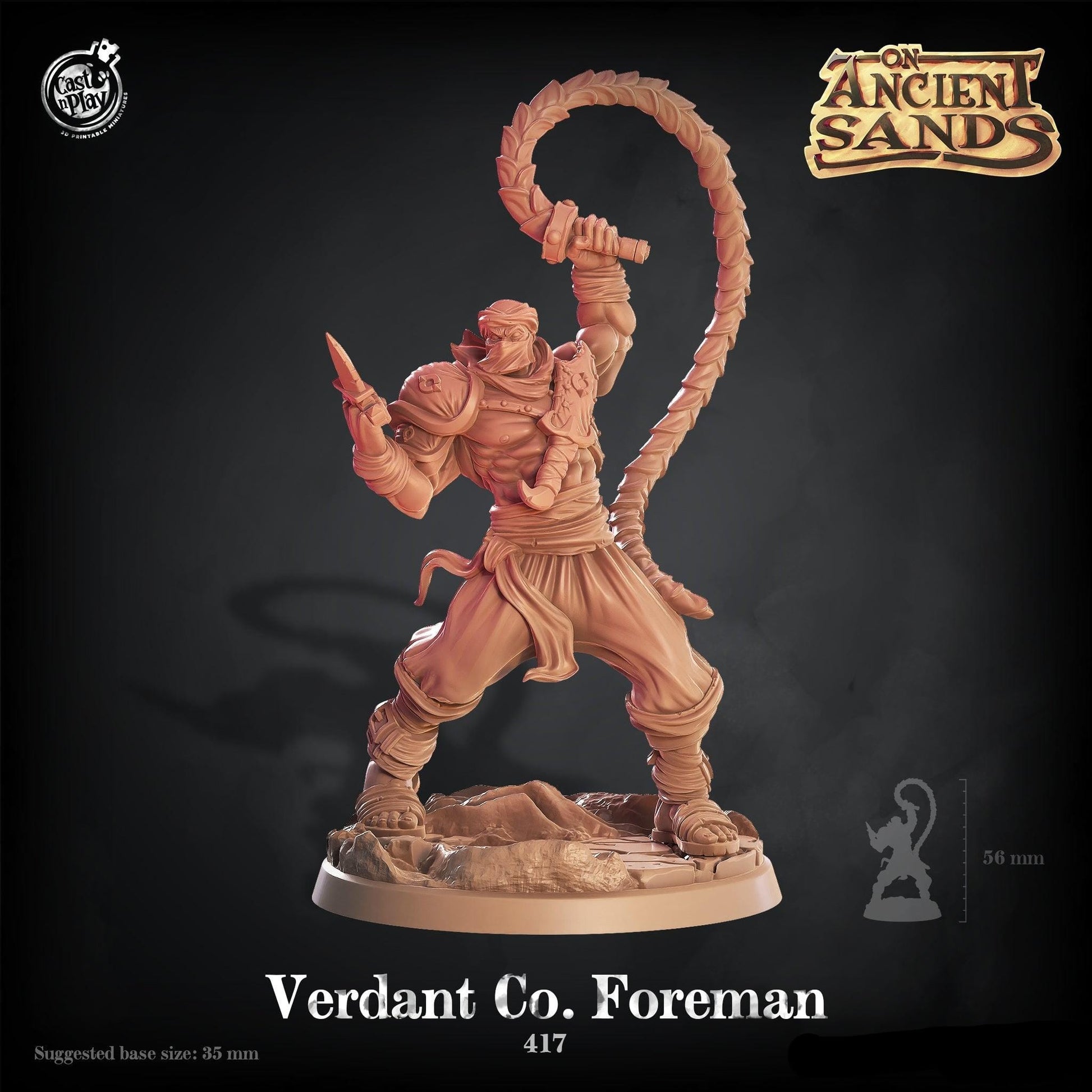 3D Printed Cast n Play On Ancient Sands - Verdant Co. Foreman 28mm 32mm D&D - 3D Printing Boss 