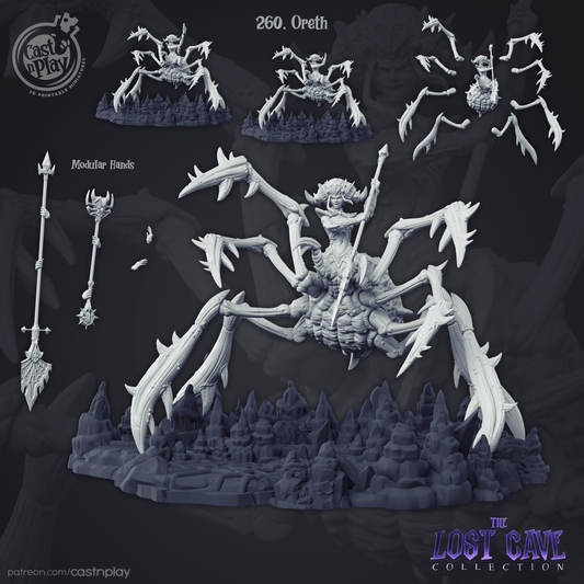 3D Printed Cast n Play - Oreth The Spider Queen 28mm 32mm D&D - 3D Printing Boss 