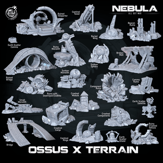 3D Printed Cast n Play Ossus X Terrain Nebula All Out War 28mm 32mm D&D - 3D Printing Boss 