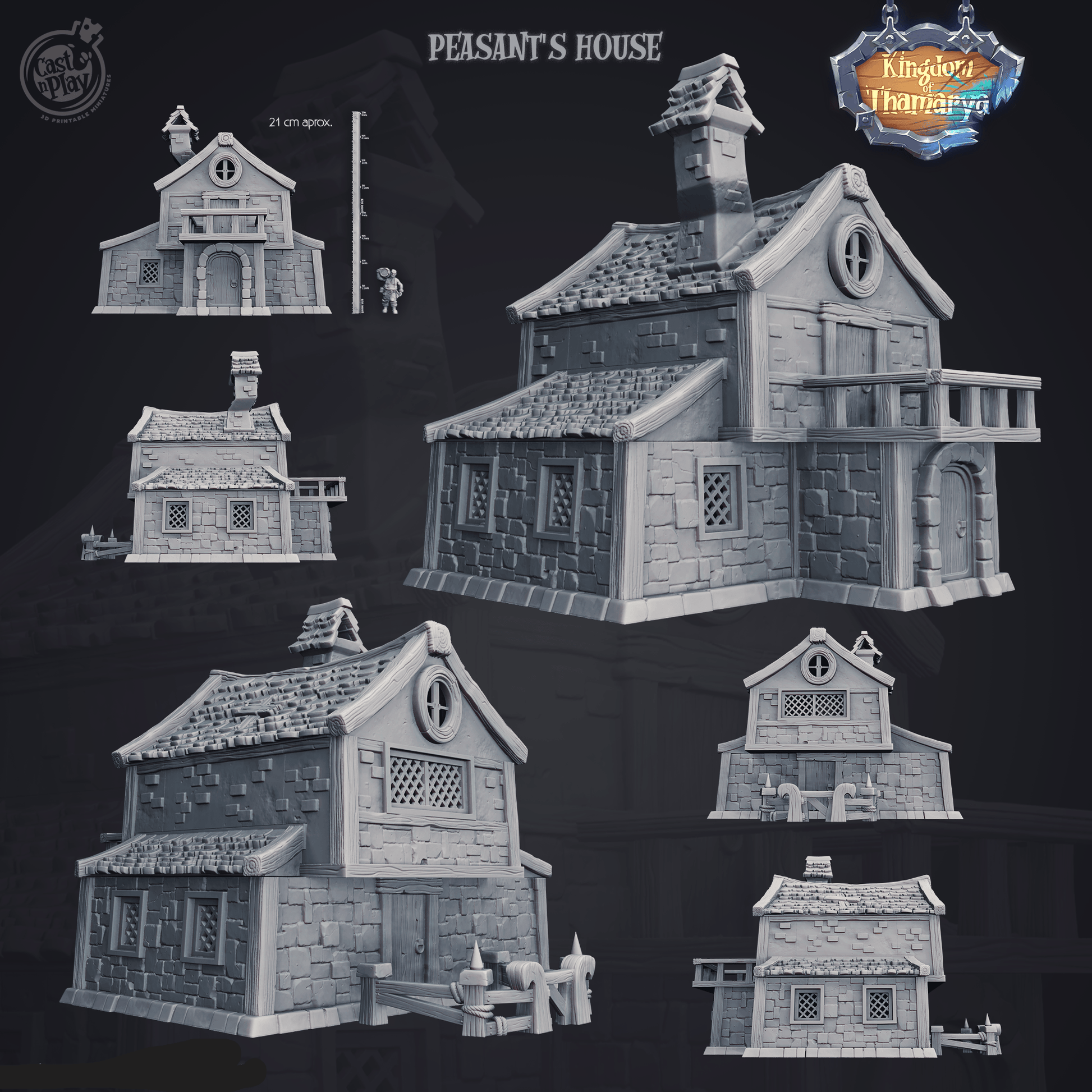 3D Printed Cast n Play Peasant's House Kingdom Of Thamarya 28mm 32mm D&D - 3D Printing Boss 