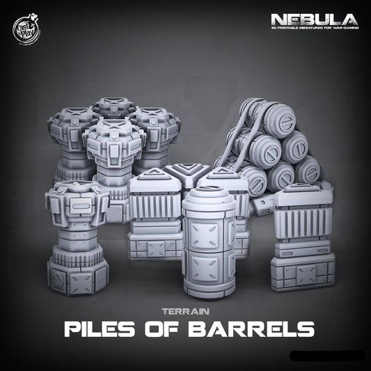3D Printed Cast n Play Piles of Barrels Nebula Origins 28mm 32mm D&D - 3D Printing Boss 