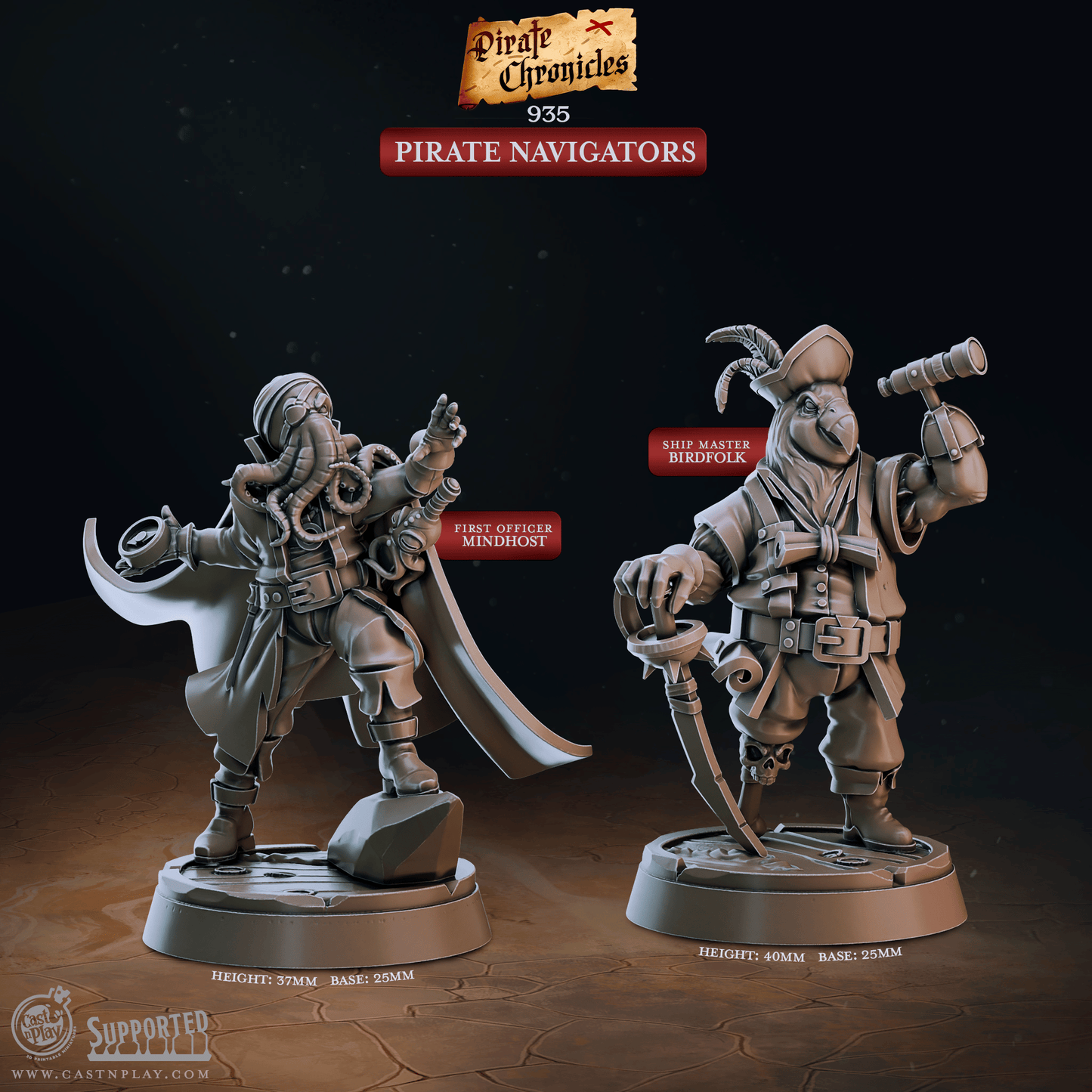 3D Printed Cast n Play Pirate Chronicles Collection 28mm 32mm D&D - 3D Printing Boss 