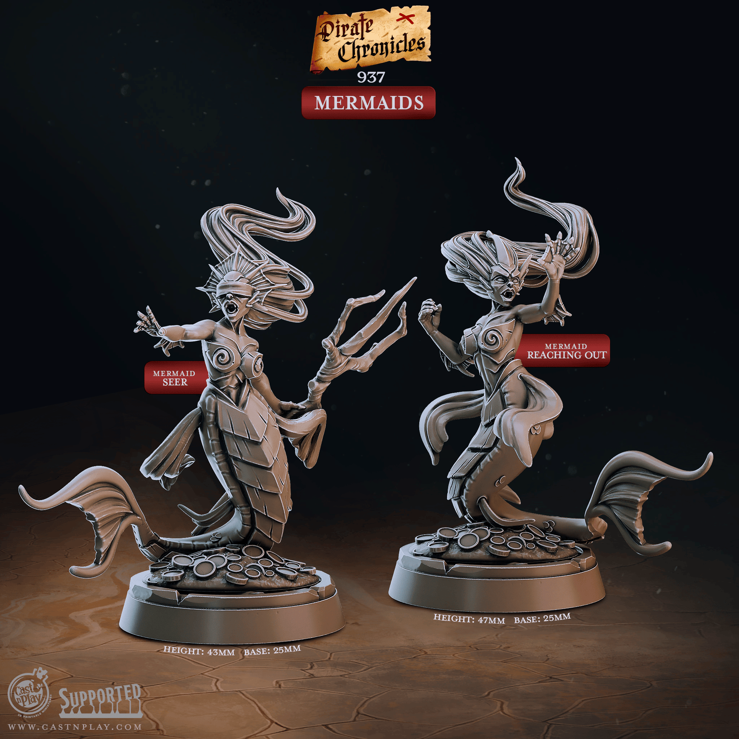 3D Printed Cast n Play Pirate Chronicles Collection 28mm 32mm D&D - 3D Printing Boss 
